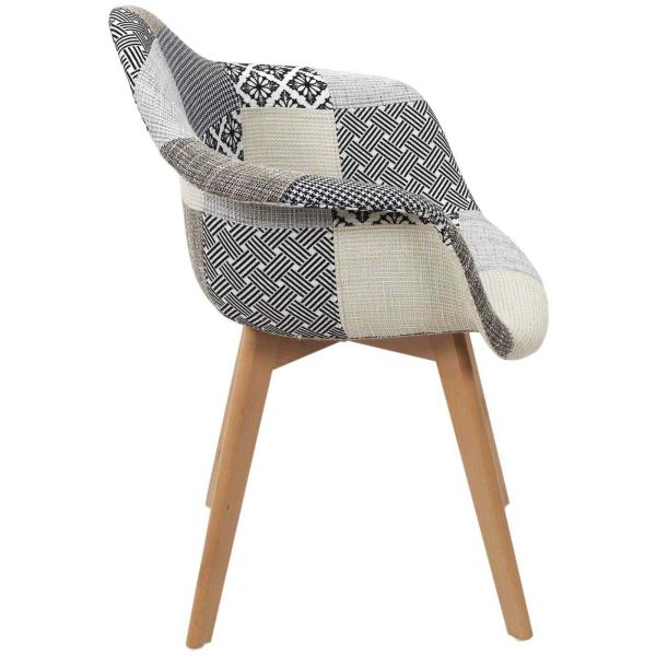 Fauteuil scandinave Patchwork (Lot de 2) - 5