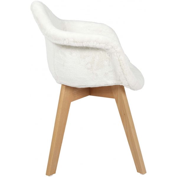 Fauteuil scandinave pour enfant imitation fourrure - 5
