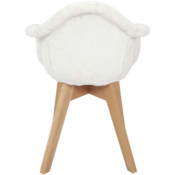 Fauteuil scandinave pour enfant imitation fourrure - 6