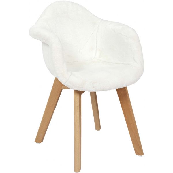 Fauteuil scandinave pour enfant imitation fourrure