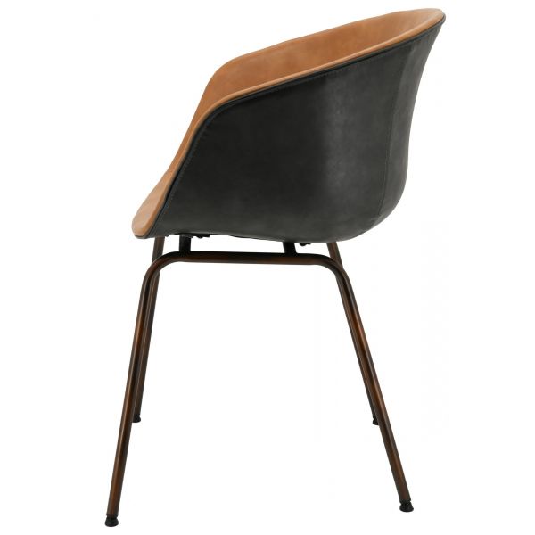 Fauteuil en polyuréthane camel - AUBRY GASPARD