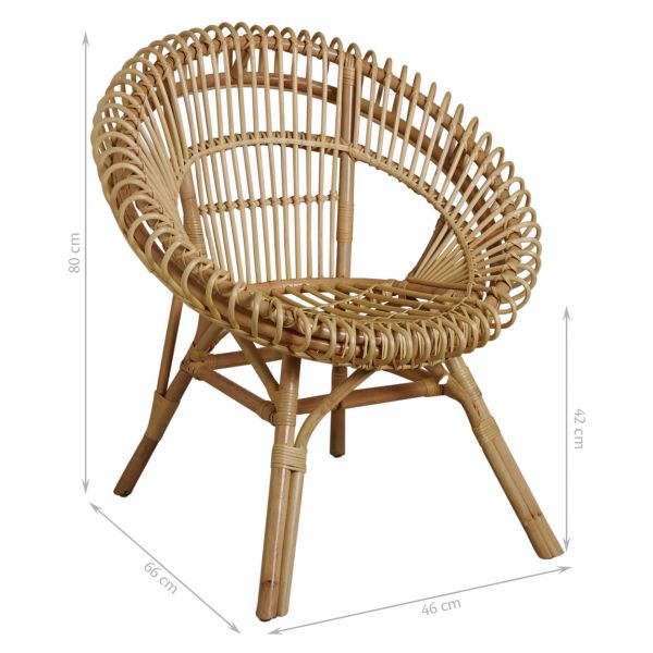 Fauteuil soleil en rotin - AUB-3482