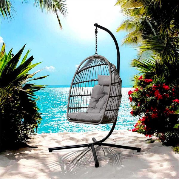 Fauteuil suspendu en métal et polyester Hanoi - 7