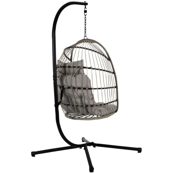 Fauteuil suspendu en métal et polyester Hanoi - 6