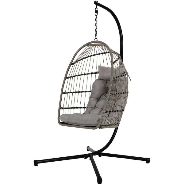 Fauteuil suspendu en métal et polyester Hanoi