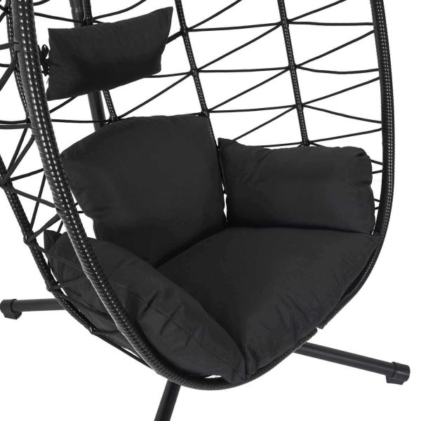 Fauteuil suspendu en métal et polyéthylène Zadar - 7