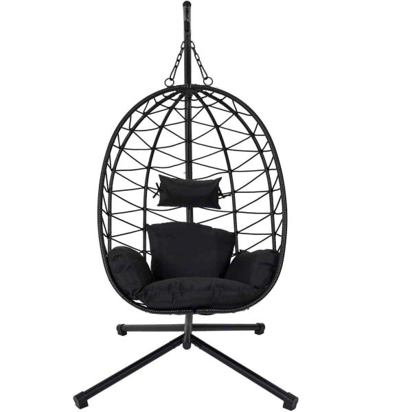 Fauteuil suspendu en métal et polyéthylène Zadar - CMP-5271