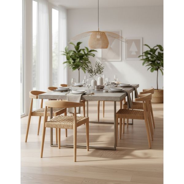 Fauteuil en teck et cannage synthétique BAIA (Lot de 2) - 8