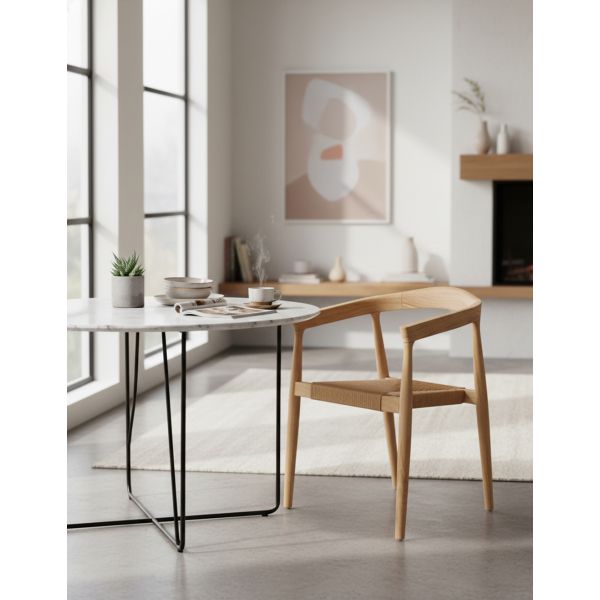 Fauteuil en teck naturel et jute - 8