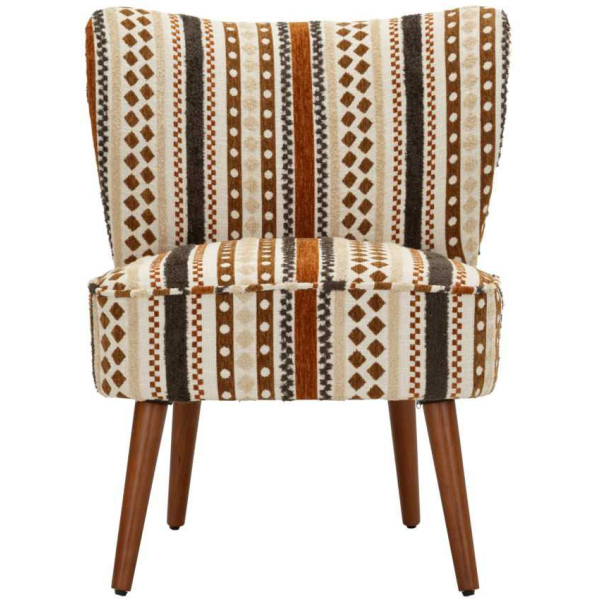 Fauteuil en tissu Ethnic 65 x 68 x 80 cm - MAU-0891