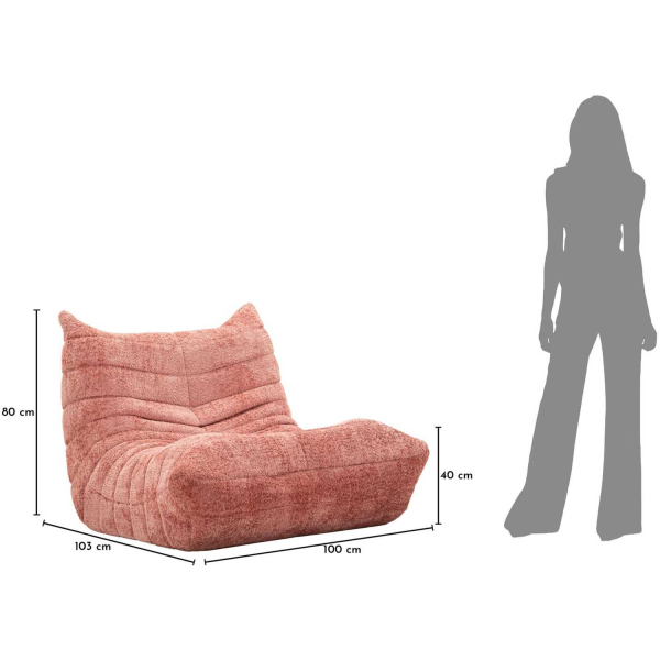 Fauteuil en tissu Mask 103 x 100 x 80 cm - MAU-0881