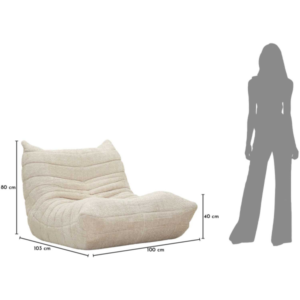 Fauteuil en tissu Mask 103 x 100 x 80 cm - MAU-0880