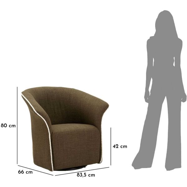 Fauteuil en tissu Siena 83.5 x 66 x 80 cm - MAU-0578