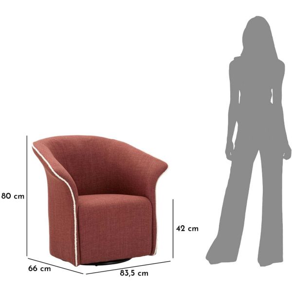 Fauteuil en tissu Siena 83.5 x 66 x 80 cm - MAU-0576
