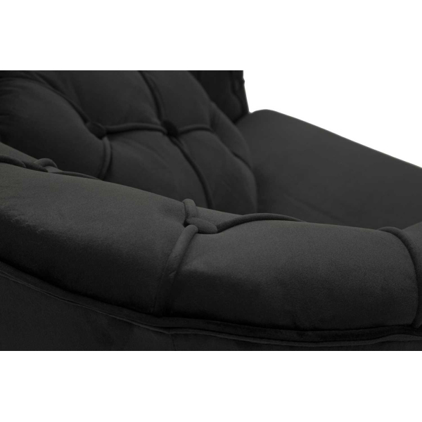 Fauteuil en tissu capitonné Budapest 88 x 83 x 91 cm - 8