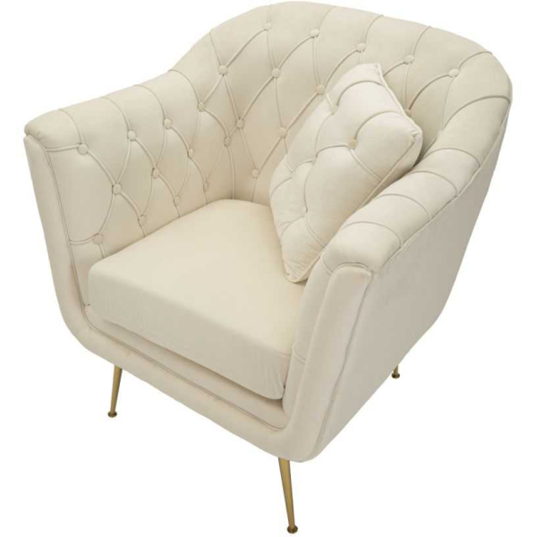 Fauteuil en tissu capitonné Budapest 88 x 83 x 91 cm - 6