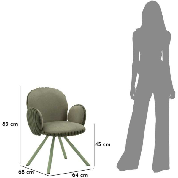 Fauteuil en tissu côtelé Stockholm (Lot de 2) - MAU-0676