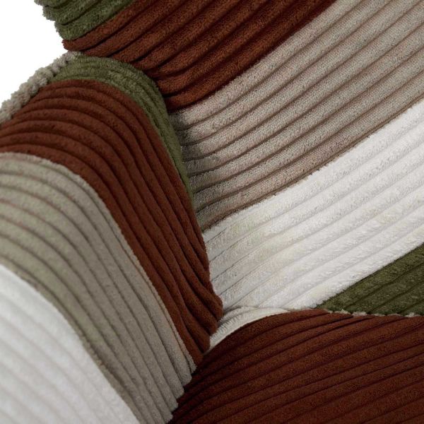 Fauteuil en tissu côtelé patchwork Scott - 7