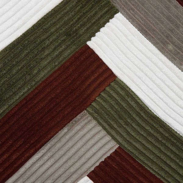 Fauteuil en tissu côtelé patchwork Scott - 8