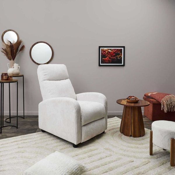 Fauteuil en tissu côtelé 3 positions ajustables Scott - 8