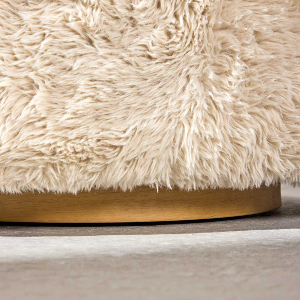 Fauteuil en tissu fluffy Astru 75 x 70 x 75 cm - 8