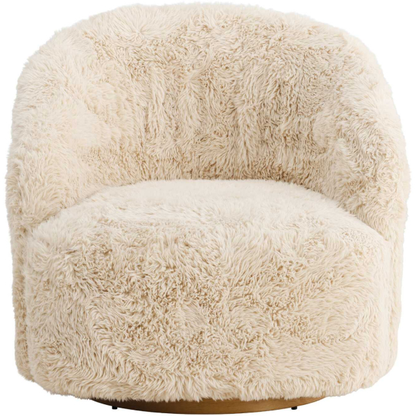 Fauteuil en tissu fluffy Astru 75 x 70 x 75 cm - VEN-1117