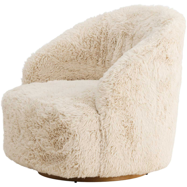 Fauteuil en tissu fluffy Astru 75 x 70 x 75 cm - 479