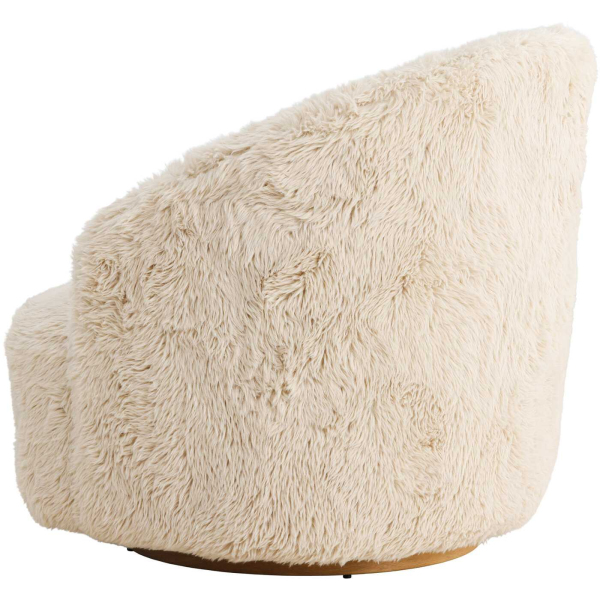 Fauteuil en tissu fluffy Astru 75 x 70 x 75 cm - 5