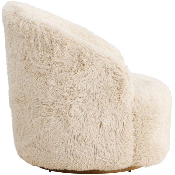Fauteuil en tissu fluffy Astru 75 x 70 x 75 cm - 7