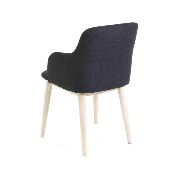 Fauteuil en tissu et hévéa Manie (Lot de 2) - 6