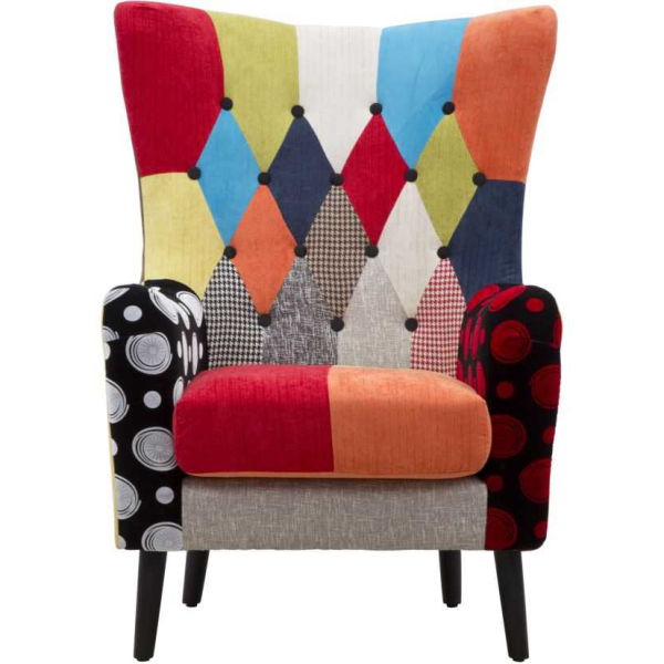 Fauteuil en tissu patchwork Imperial 73 x 79 x 106 cm - 419