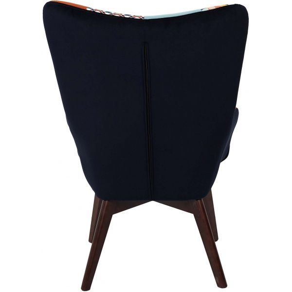 Fauteuil en tissu patchwork vintage Helsinki - 6