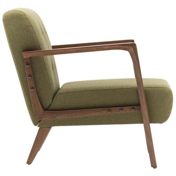 Fauteuil en tissu vert Kemer - 249