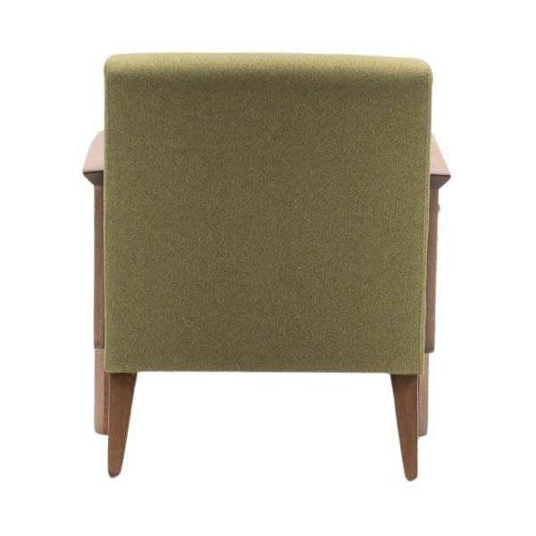 Fauteuil en tissu vert Kemer - 6