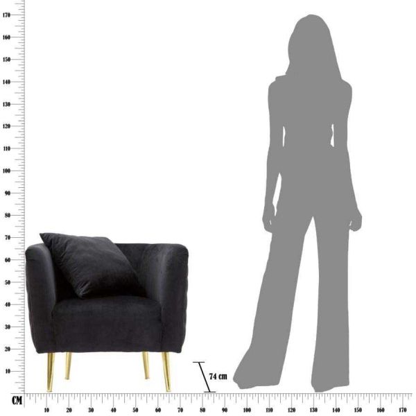 Fauteuil en tisu matelassé Bucarest 76 x 74 x 71 cm - MAU-0384