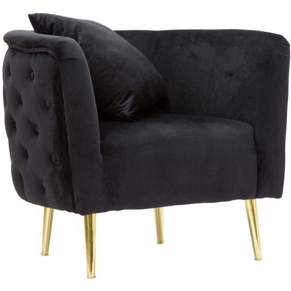 Fauteuil en tisu matelassé Bucarest 76 x 74 x 71 cm