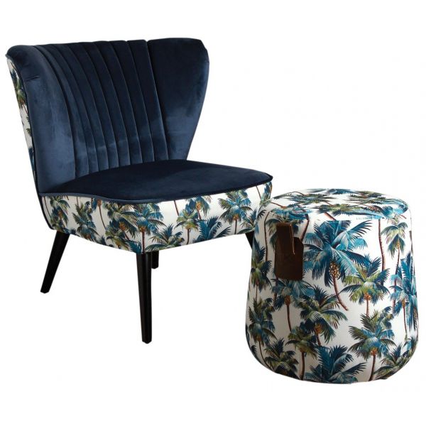 Fauteuil en velours Jungle - AUBRY GASPARD