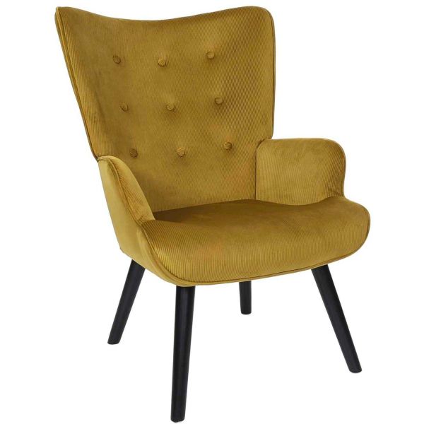 Fauteuil en velours côtelé Giulia