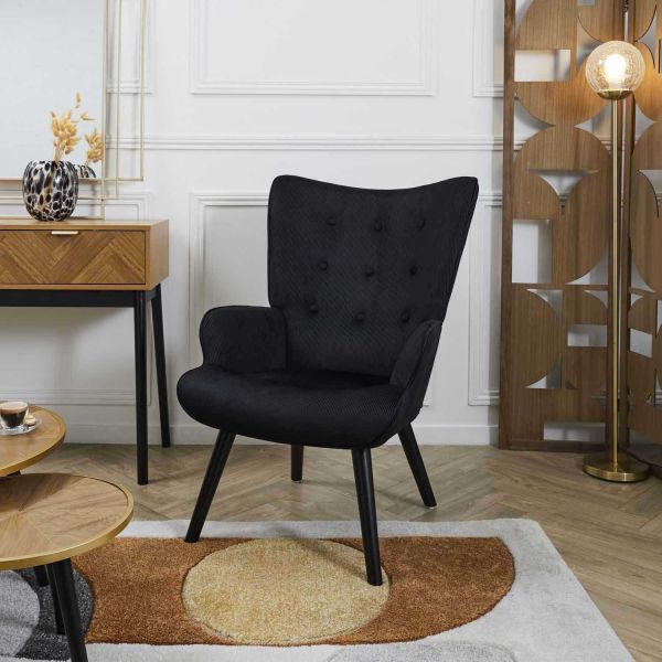 Fauteuil en velours côtelé Giulia - THE HOME DECO FACTORY