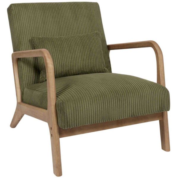 Fauteuil en velours côtelé Scott