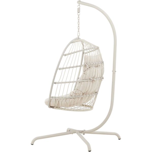 Fauteuil œuf avec coussin Trezza - 5