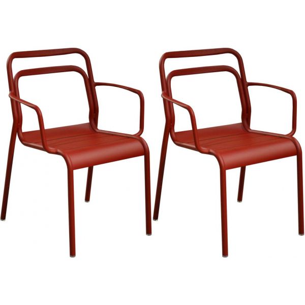Fauteuils en aluminium Eos (Lot de 2)
