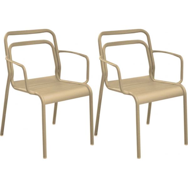 Fauteuils en aluminium Eos (Lot de 2)