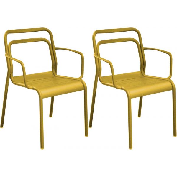 Fauteuils en aluminium Eos (Lot de 2)