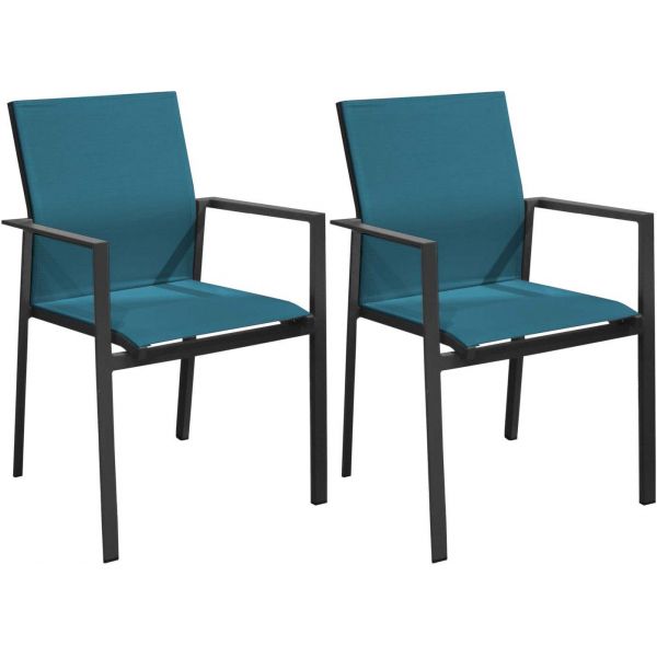 Fauteuils de jardin empilables Delia (Lot de 2)
