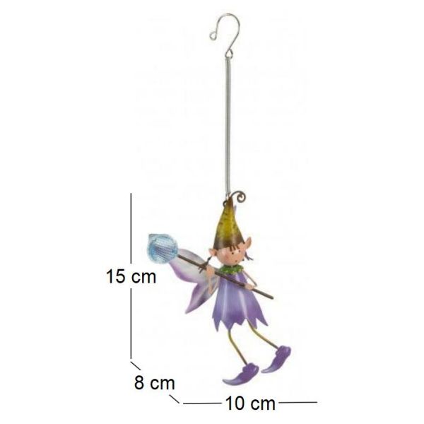 Fée à suspendre en métal Pixie springer - FOU-0159