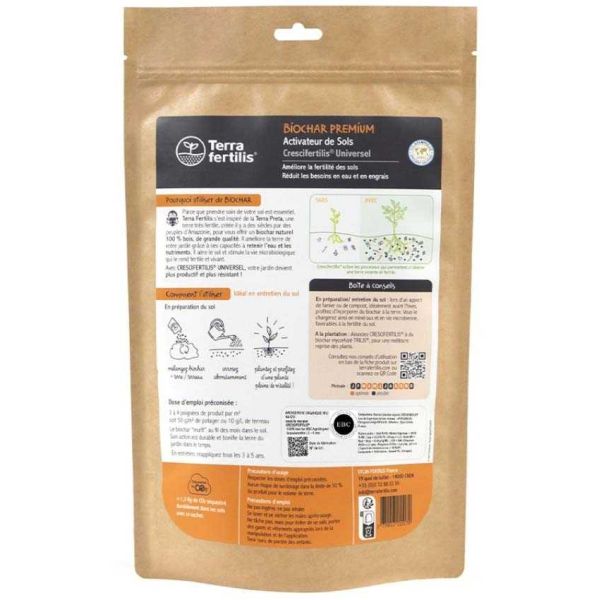 Fertilisant universel à base de biochar 500 gr - 8,33