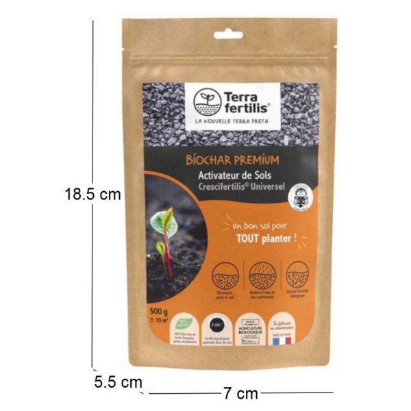 Fertilisant universel à base de biochar 500 gr - 6
