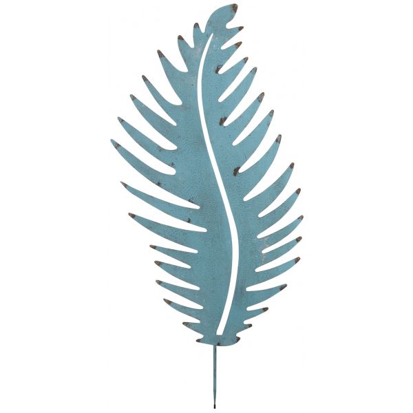 Feuille déco en métal antique à planter