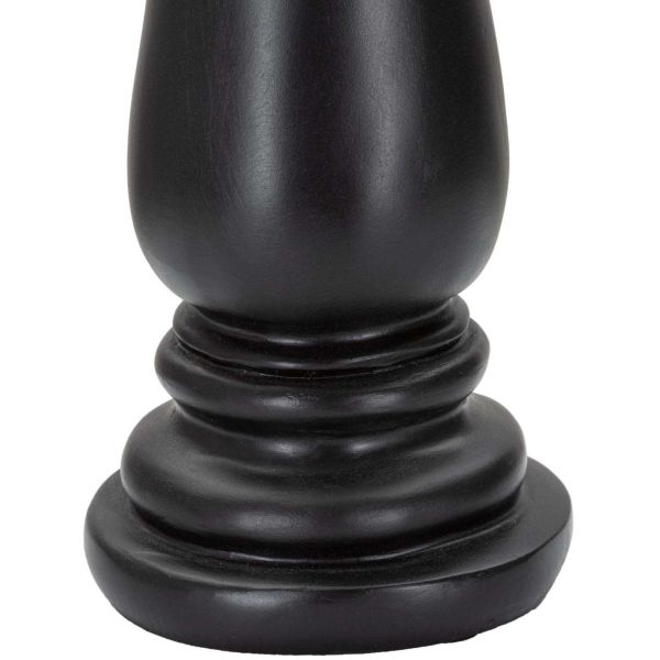 Figurine échec décoratif en polyrésine noire et dorée - 5